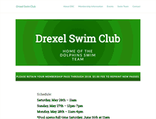 Tablet Screenshot of drexelswimclub.com